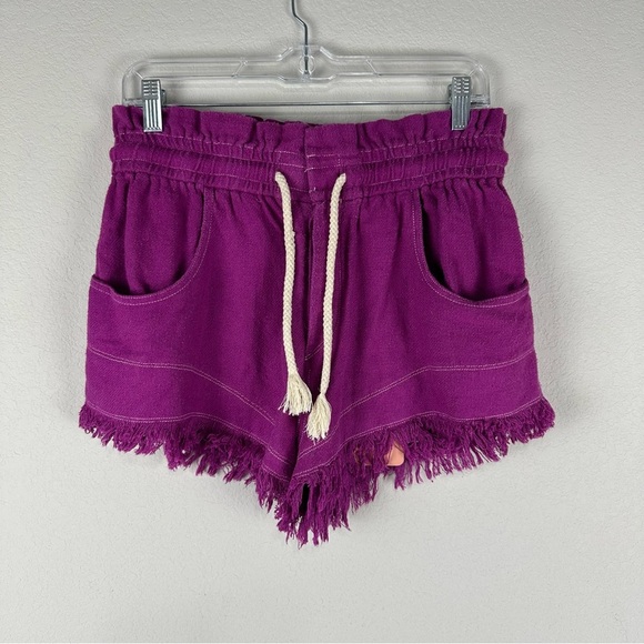 NEW Marant Etoile Purple Talapiz 100% Silk Shorts Size 40 - Picture 1 of 8